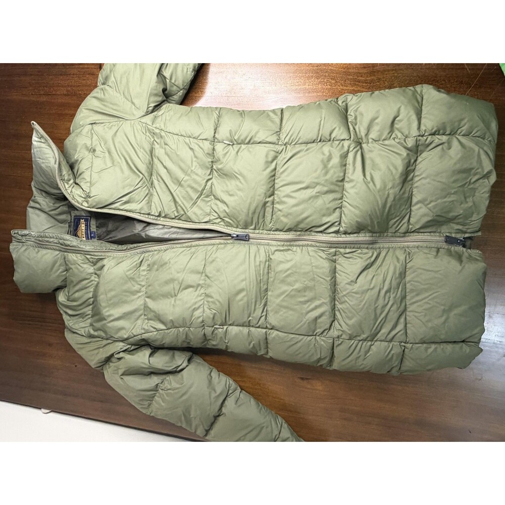 Penfield Jacket Mens Small Green Puffer Coat Quilted Long Full Zip Warm
